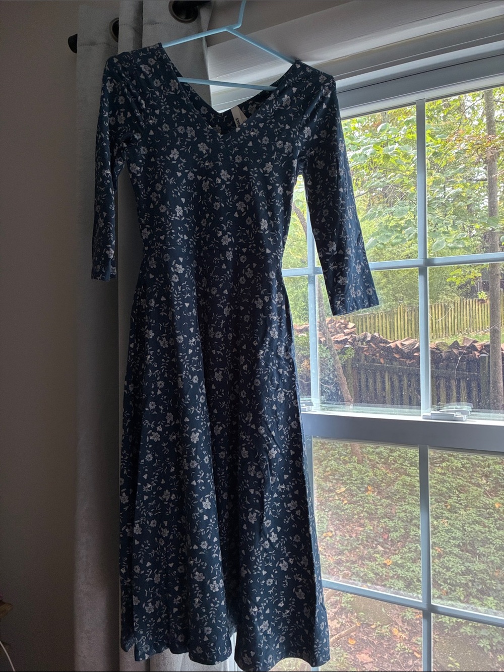 Pact blue floral dress